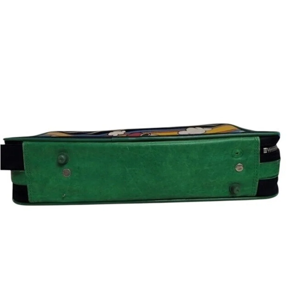 Vintage Snoopy Flying Ace Aviva Travel Case Peanuts Red Baron Navy Blue Bag 1965